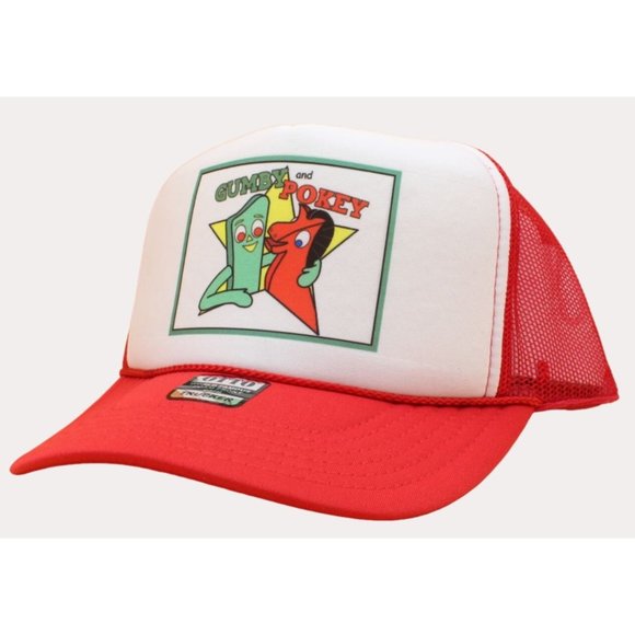 Gumby and Pokey Trucker Hat Mesh Hat vintage style snapback hat - Picture 3 of 3